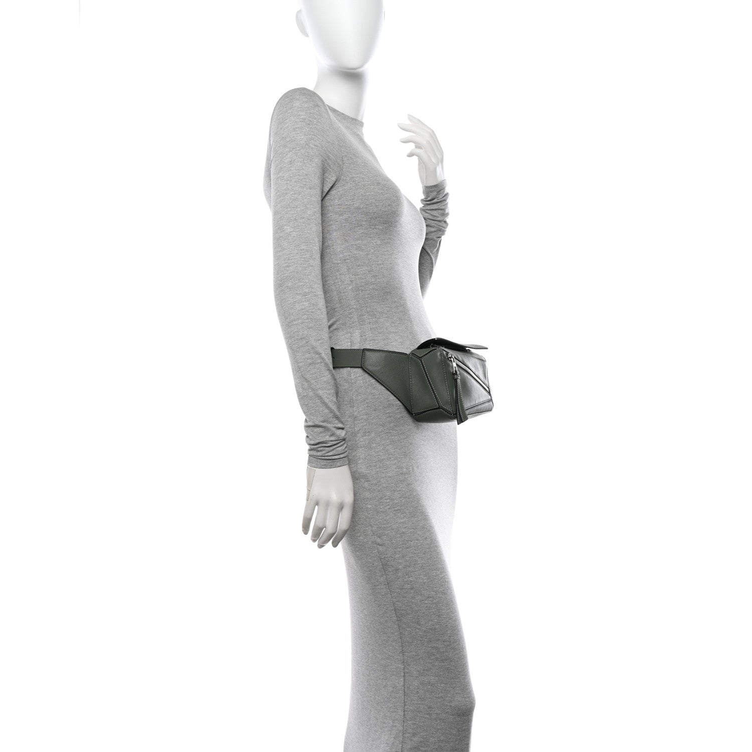 Loewe Calfskin Mini Puzzle Bumbag Dark Sage 2 of 13