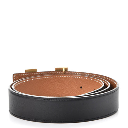 Hermes Swift Epsom 32mm H Belt 90 Black Gold 3 of 9