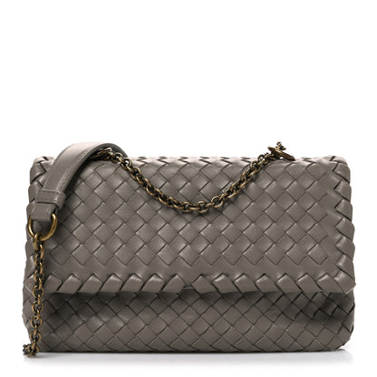 Bottega Veneta Nappa Intrecciato Baby Olimpia Shoulder Bag Limestone 1 of 12