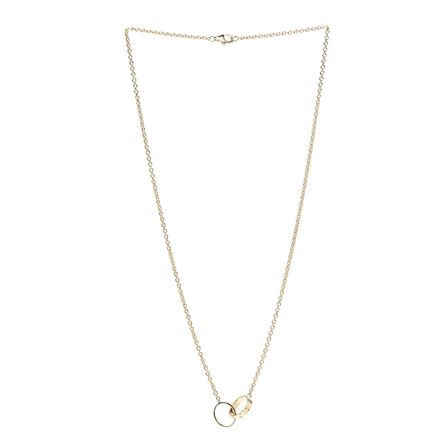 18K Yellow Gold Interlocking LOVE Necklace