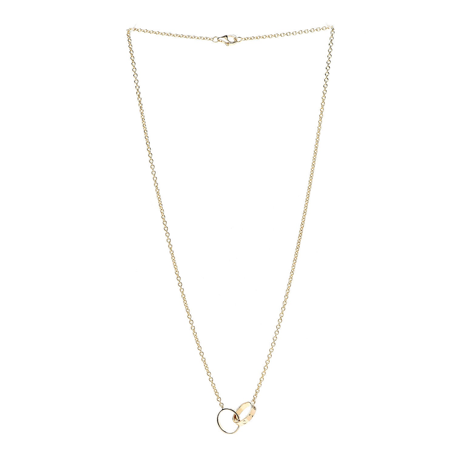 Cartier 18K Yellow Gold Interlocking LOVE Necklace 2 of 6