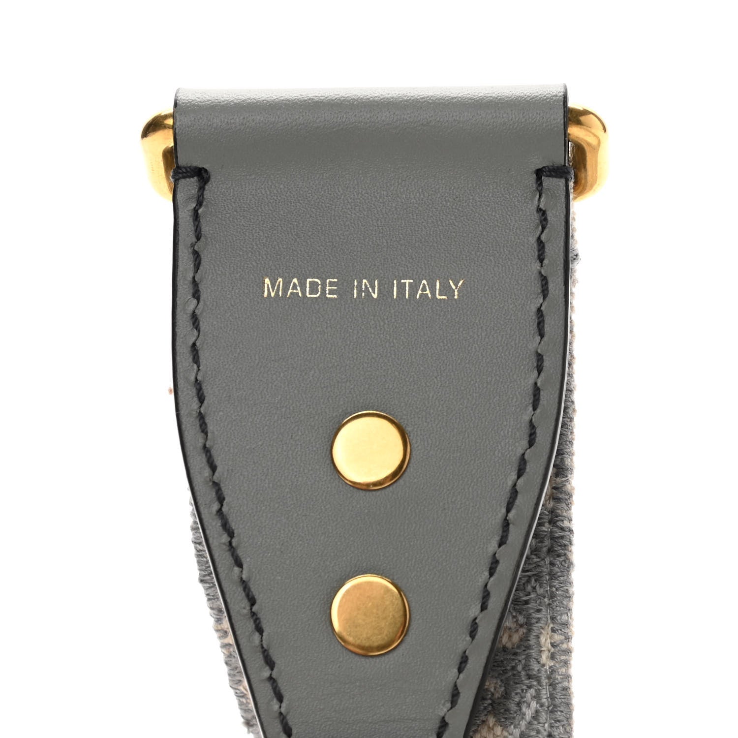 Christian Dior Oblique Studded Shoulder Strap Gris Multicolor 3 of 5
