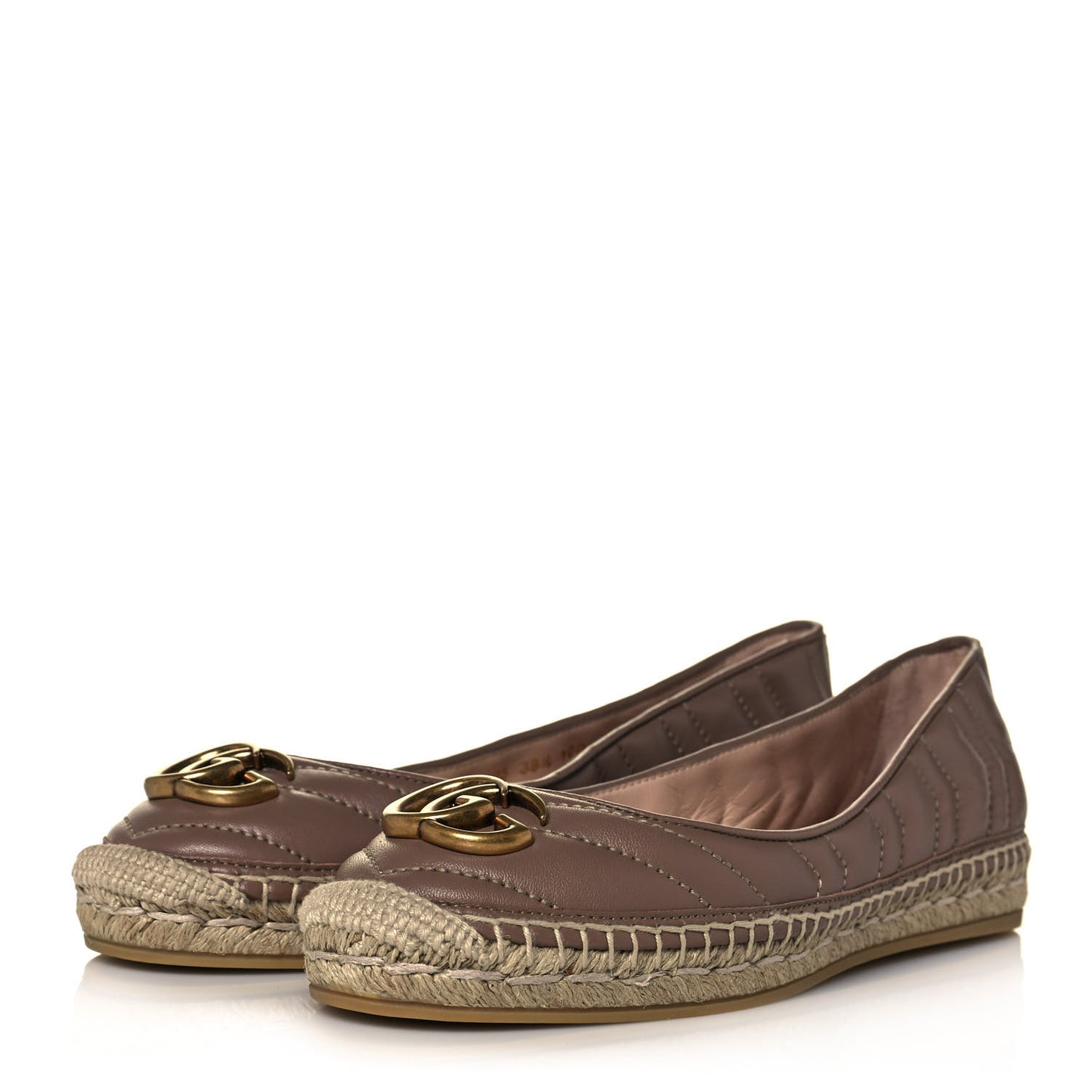 Nappa Matelasse GG Marmont Espadrilles 38.5 Tan