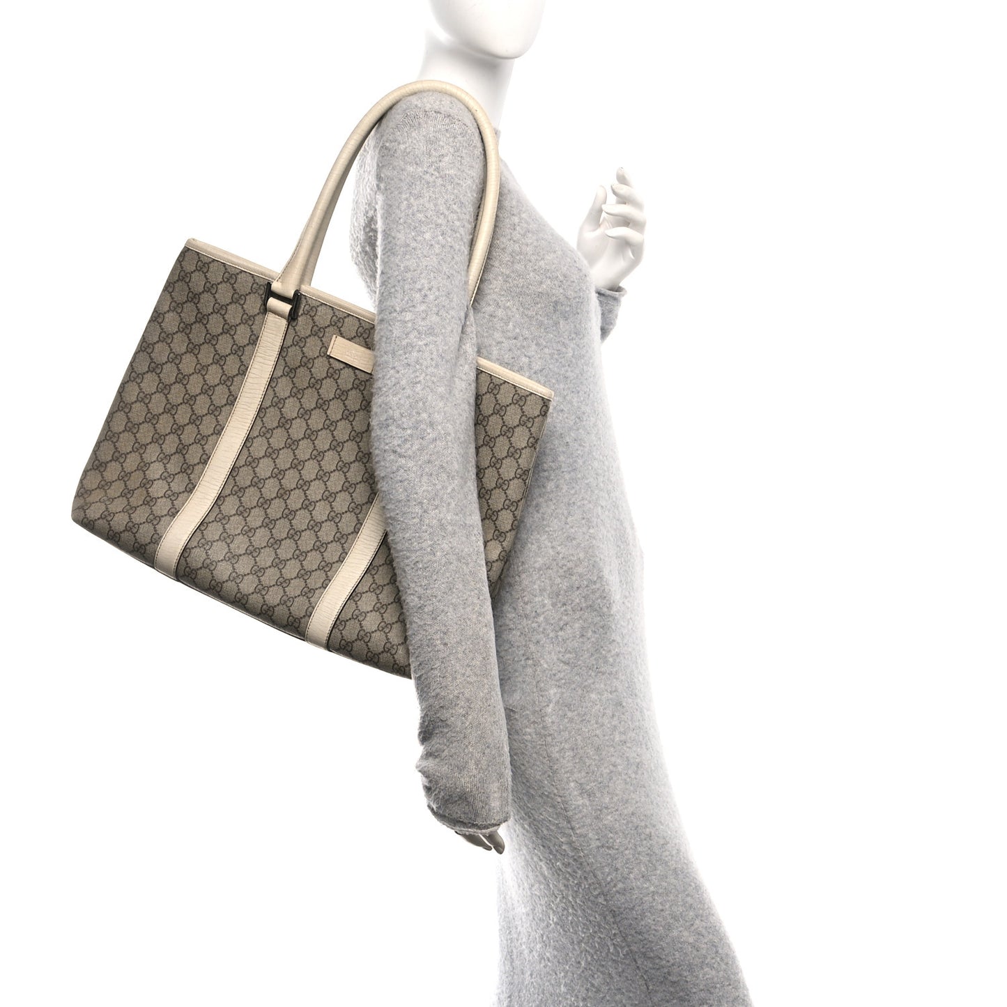 GG Plus Monogram Medium Joy Tote Off White