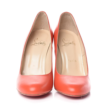 Christian Louboutin Calfskin Fifi 100 Pumps 36.5 Orange 2 of 8