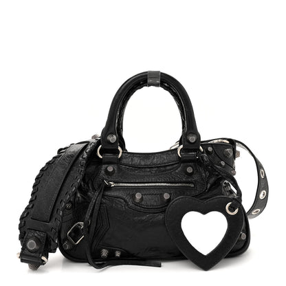 Balenciaga Agneau Arena Neo Cagole Mini Handbag Black 1 of 12