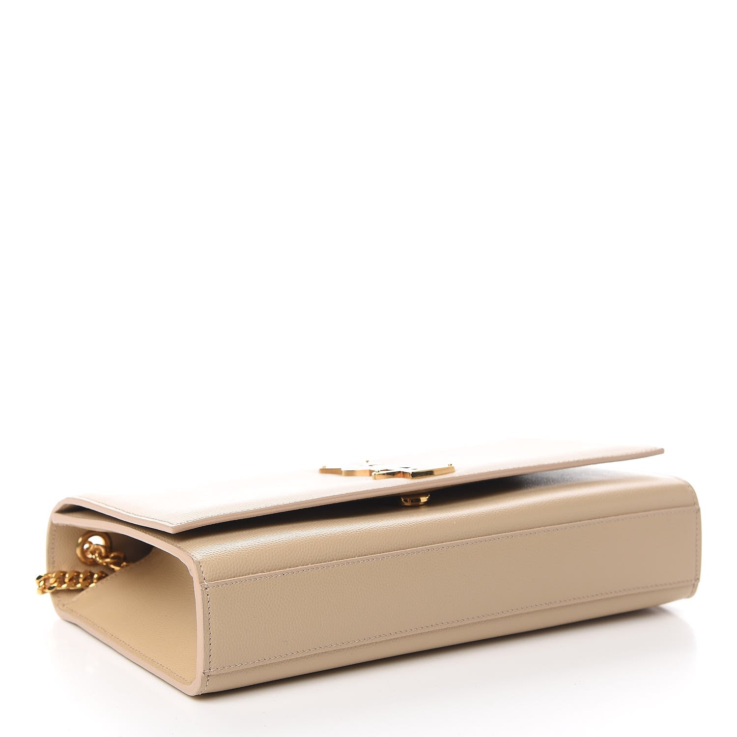 Saint Laurent Grain De Poudre Medium Monogram Kate Satchel Nude Powder 3 of 8