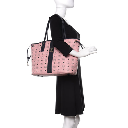 MCM Visetos Medium Liz Reversible Shopper Tote Soft Pink 4 of 14