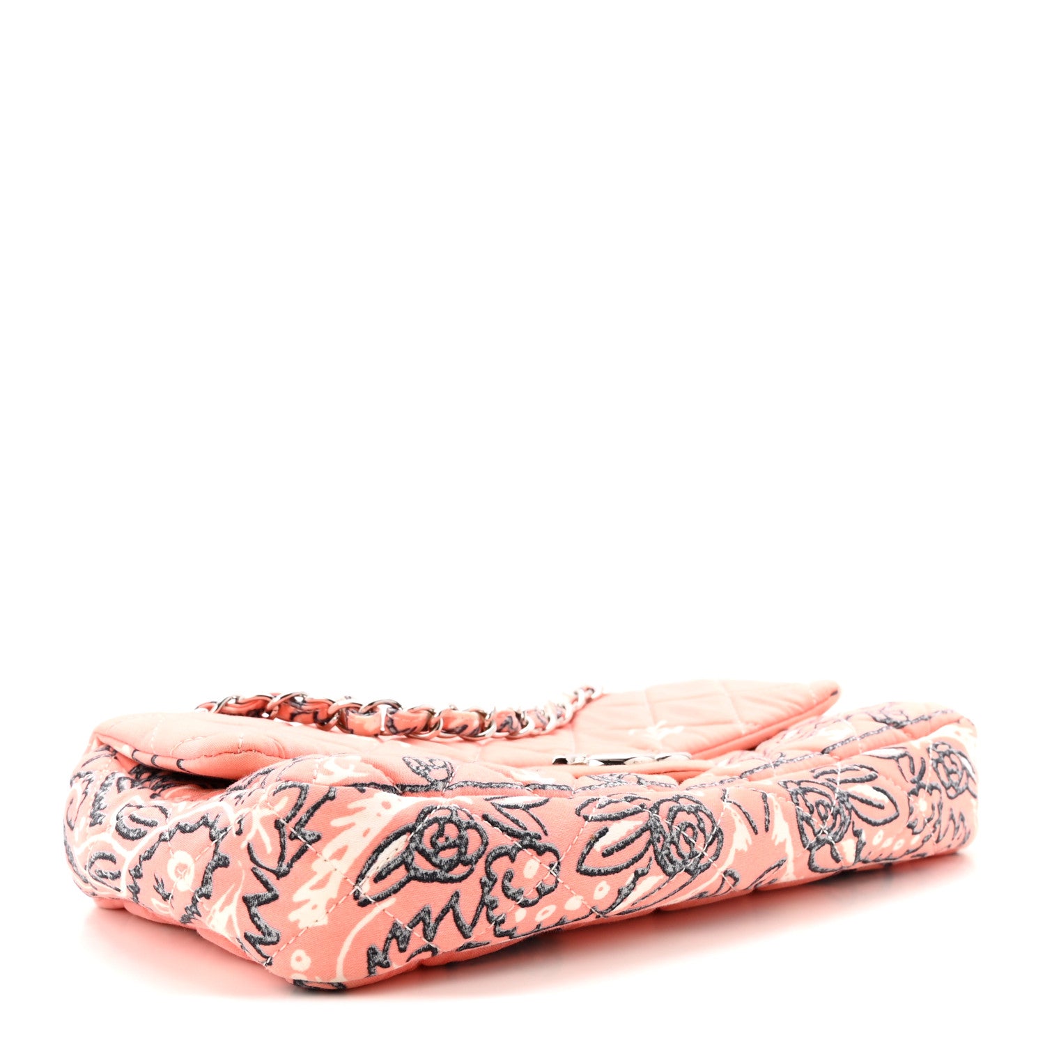Chanel Cotton Quilted Small Bandana Single Flap Pink 4 of 10