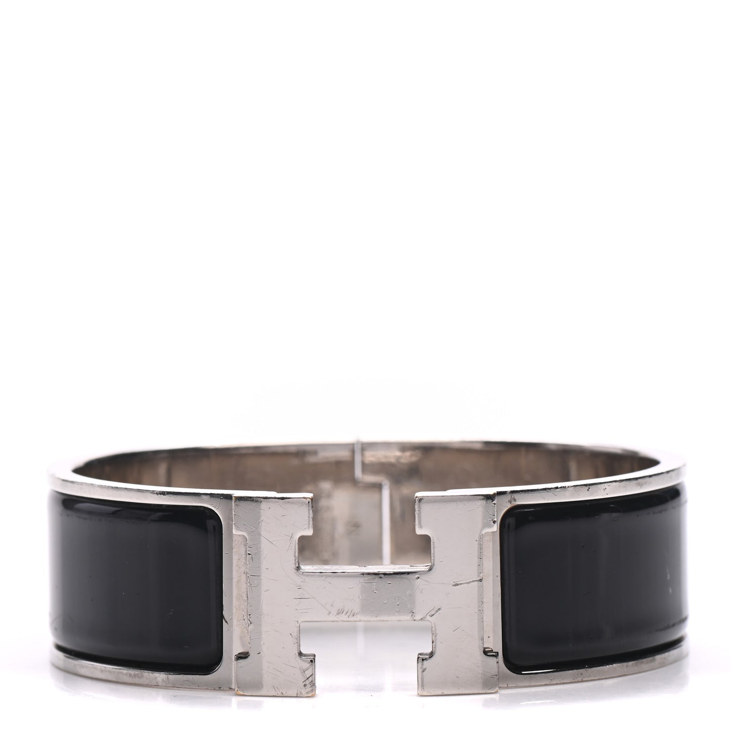 Enamel Wide Clic Clac H Bracelet PM Black
