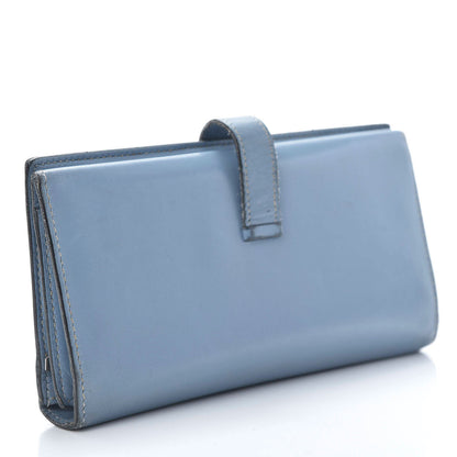 Hermes Box Bearn Gusset Wallet Blue Jean 3 of 16