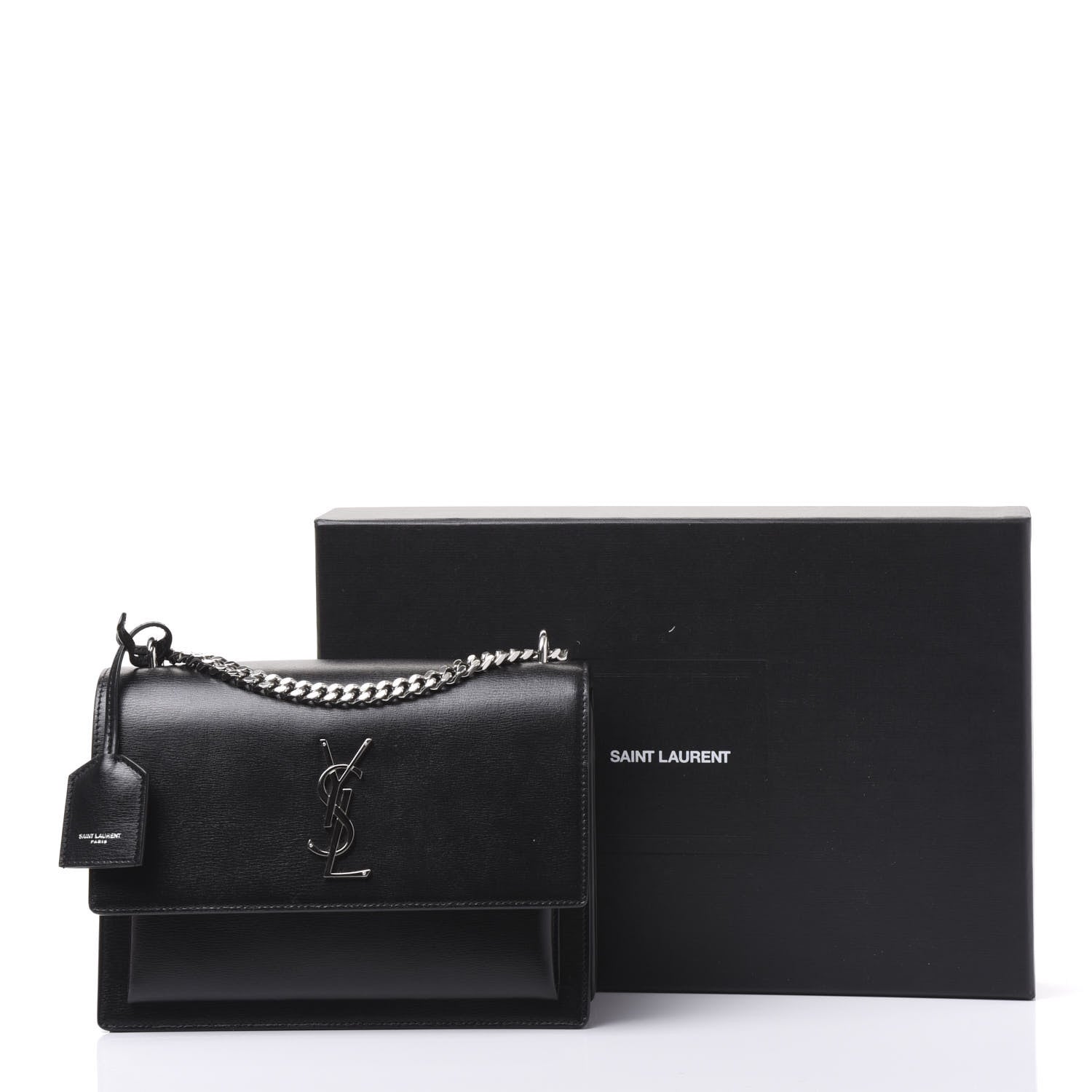 Saint Laurent Calfskin Medium Monogram Sunset Black 10 of 10