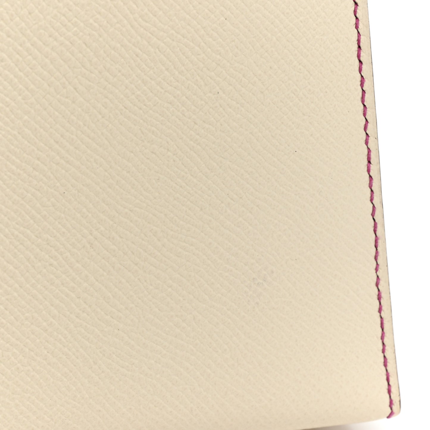 Epsom Bi-Color Horseshoe Kelly Sellier 28 Craie Rose Pourpre