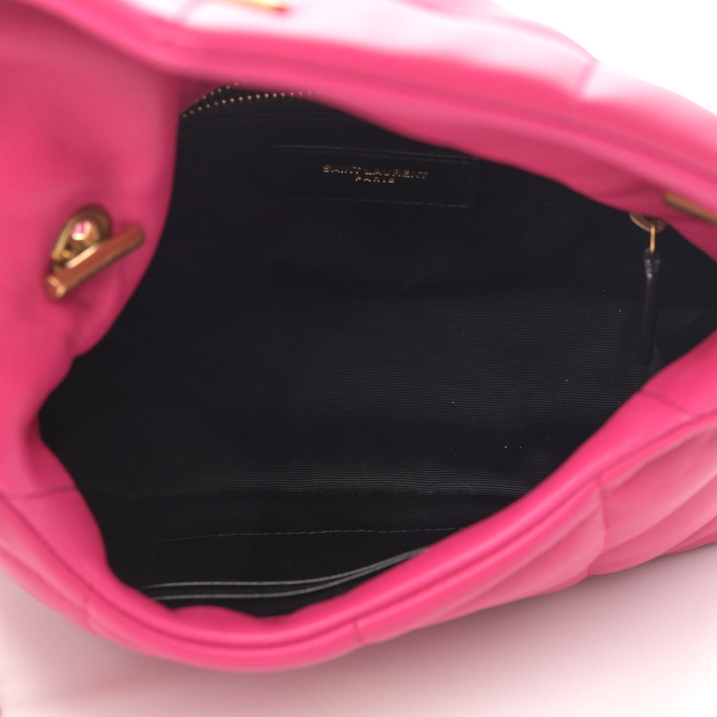 Lambskin Quilted Toy Loulou Puffer Monogram Chain Satchel Bubblegum