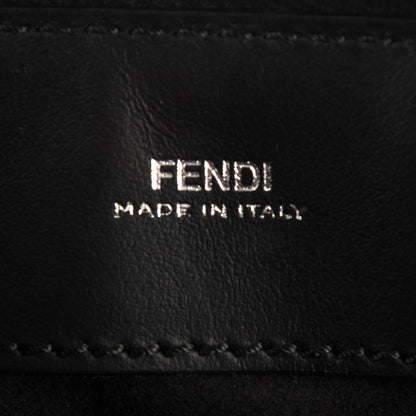 Fendi Vitello Baltico Dolce DotCom Satchel Black Blue Royal 7 of 8