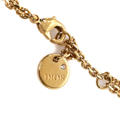 Christian Dior Metal Crystal Petit CD Double Bracelet Gold Gold 4 of 5
