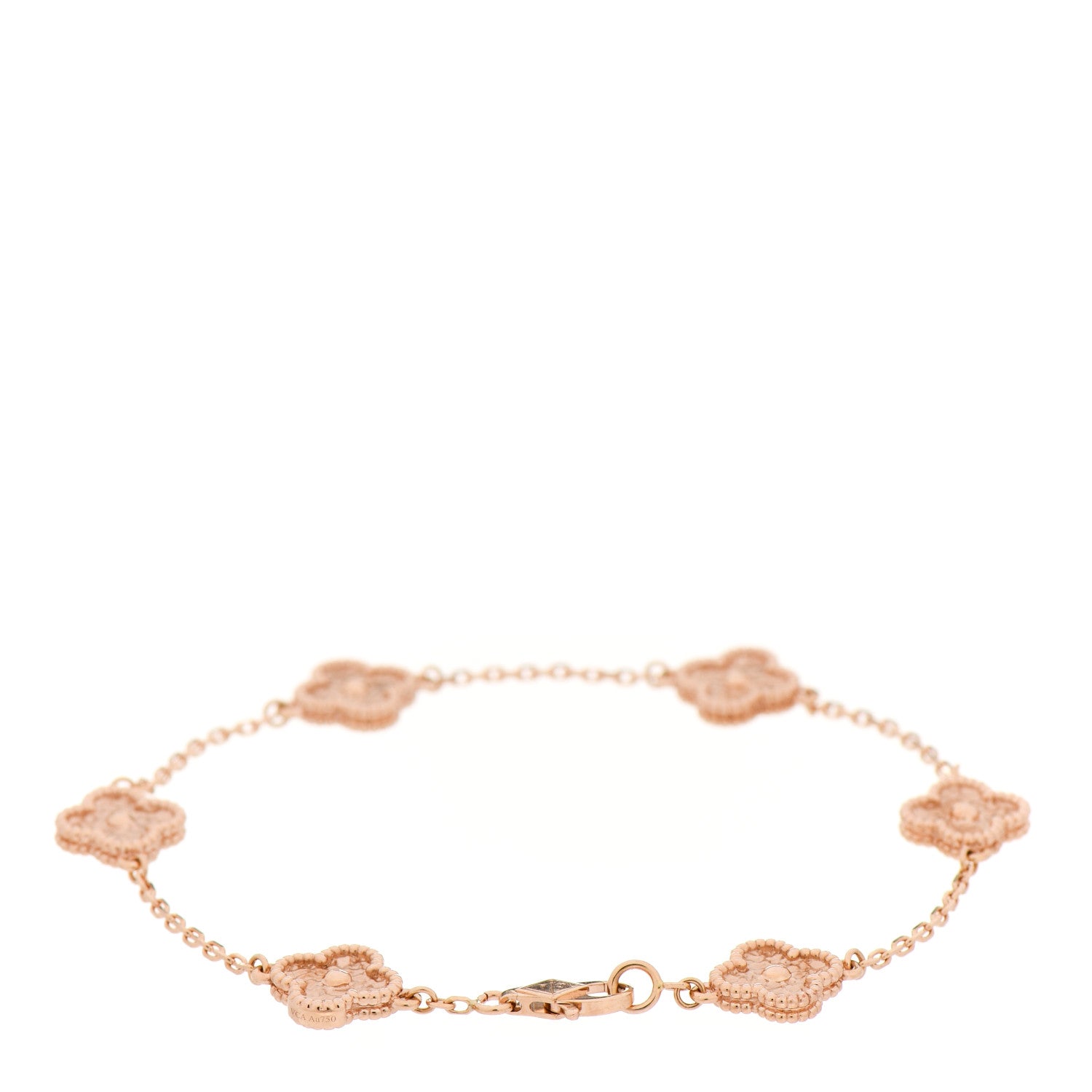 Van Cleef & Arpels 18K Rose Gold 6 Motifs Sweet Alhambra Bracelet 2 of 5
