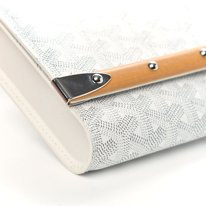Goyard Goyardine Monte Carlo Bois Clutch With Strap White 7 of 9