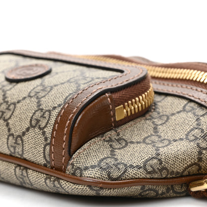 Gucci GG Supreme Monogram Textured Calfskin Retro Interlocking G Belt Bag Beige Ebony Brown Sugar 8 of 8