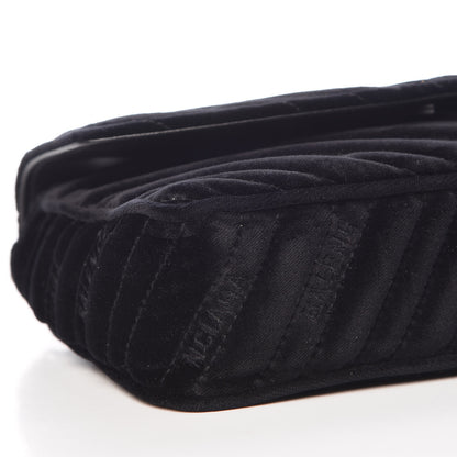 Balenciaga Velvet Logo Matelasse BB Chain Wallet Black 5 of 11