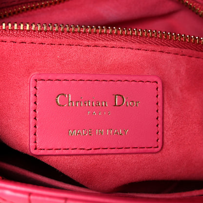 Christian Dior Lambskin Cannage Small My ABCDior Lady Dior Fraise 6 of 10