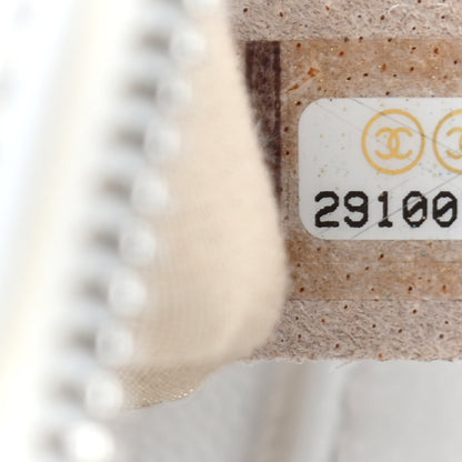Chanel Calfskin Raffia Small Vanity Case Bag White Beige 6 of 10