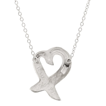 Tiffany Sterling Silver Paloma Picasso Loving Heart Pendant Necklace 4 of 6