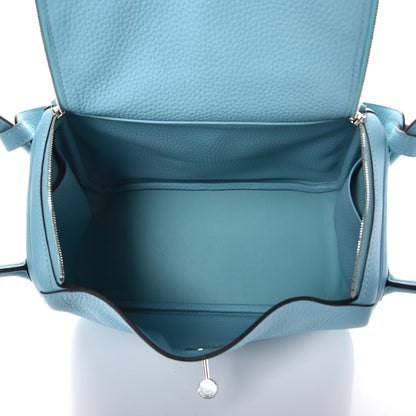 Hermes Taurillon Clemence Lindy 26 Bleu Atoll 5 of 7