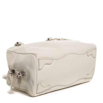 Prada Vitello Daino Print Bowler Talco 4 of 10