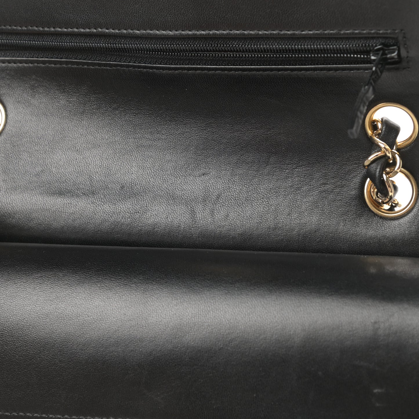 Lambskin Quilted Small Double Flap Black