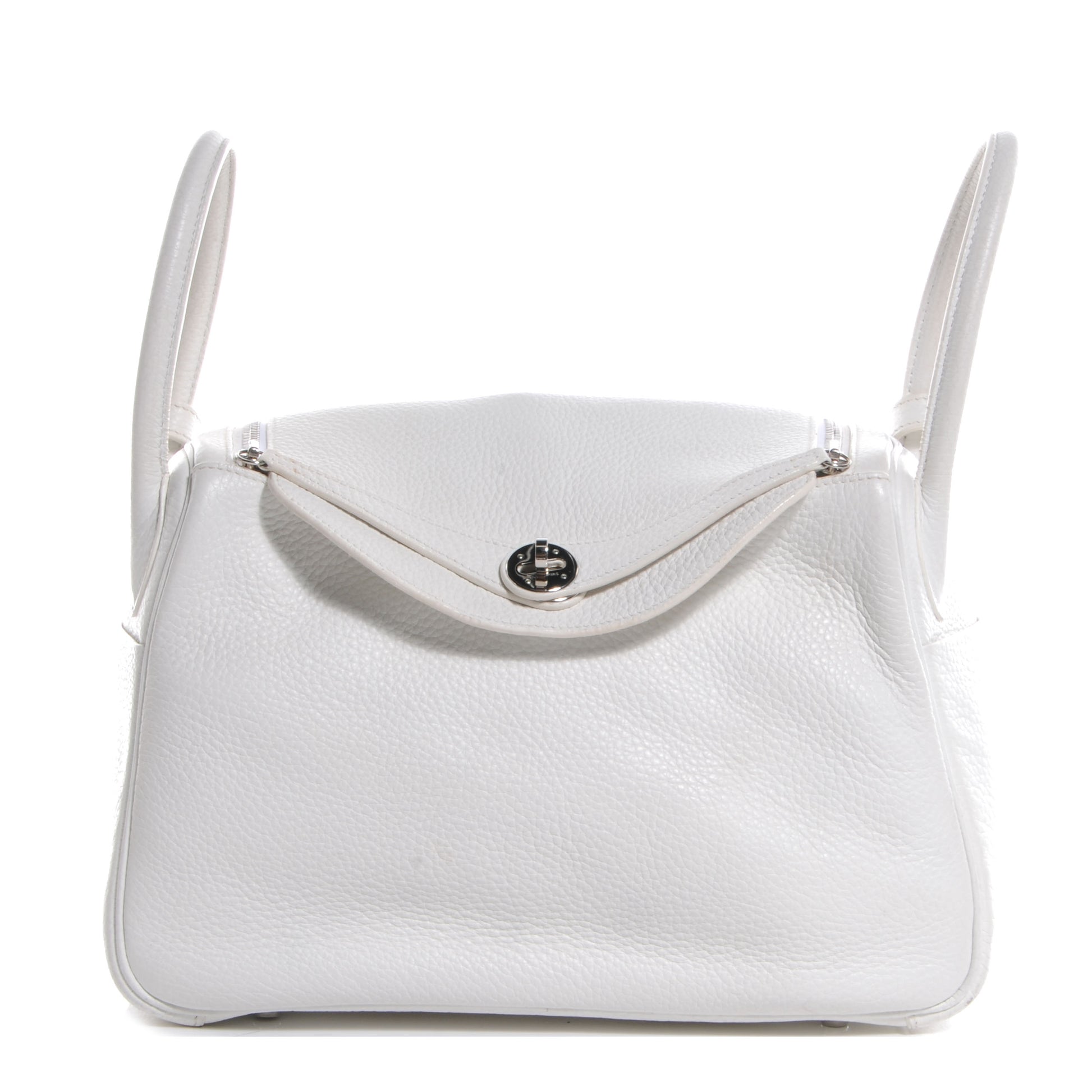 Hermes Taurillon Clemence Lindy 30 White 1 of 9