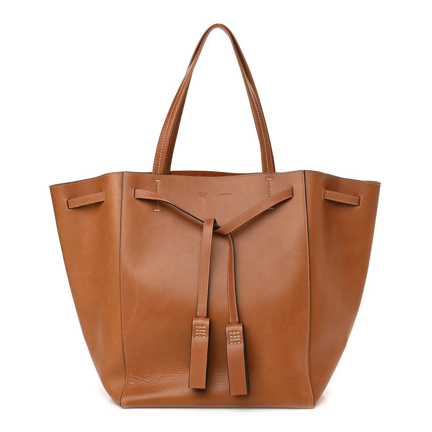 Celine Smooth Calfskin Medium Belt Cabas Phantom Brown 1 of 9