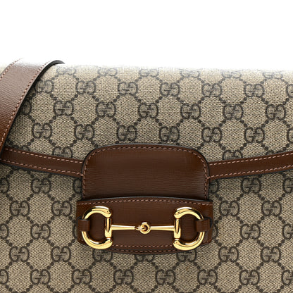 Gucci GG Supreme Monogram Horsebit 1955 Shoulder Bag Beige Brown Sugar 9 of 13