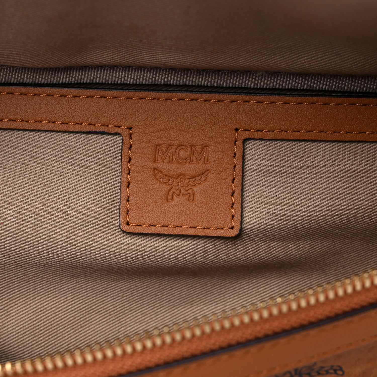 MCM Visetos Small Fusten Belt Bag Cognac 6 of 9