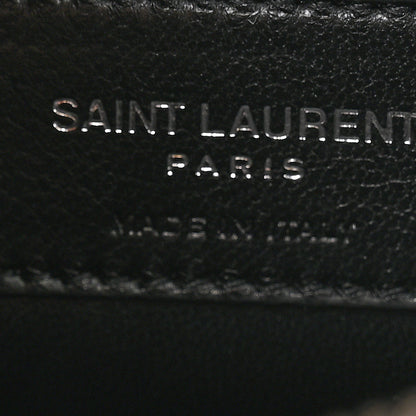 Saint Laurent Calfskin Y Quilted Monogram Small Charm Loulou Chain Satchel Black 7 of 15