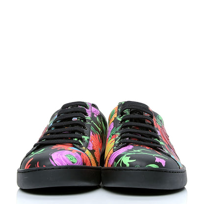 Gucci X KEN SCOTT Canvas Infinity Jenni Womens Ace Sneakers 39.5 Black Pink Hibiscus Red Blue Shine Purple 2 of 6