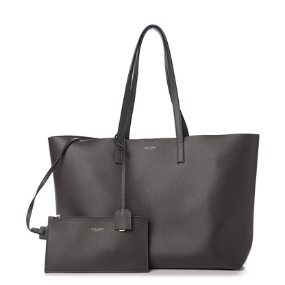 Saint Laurent Calfskin Large Shopping Tote Earth 1 of 9