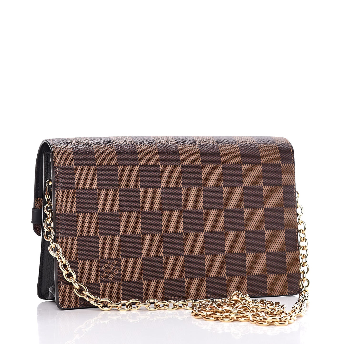 Damier Ebene Vavin Chain Wallet Black