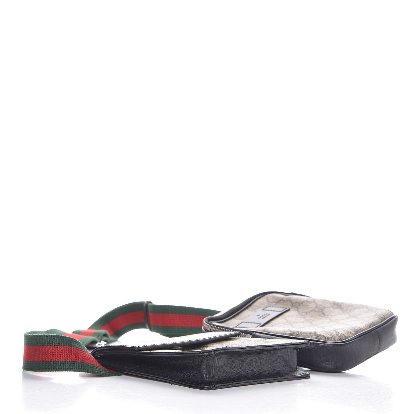 GG Supreme Monogram Web Belt Bag Black