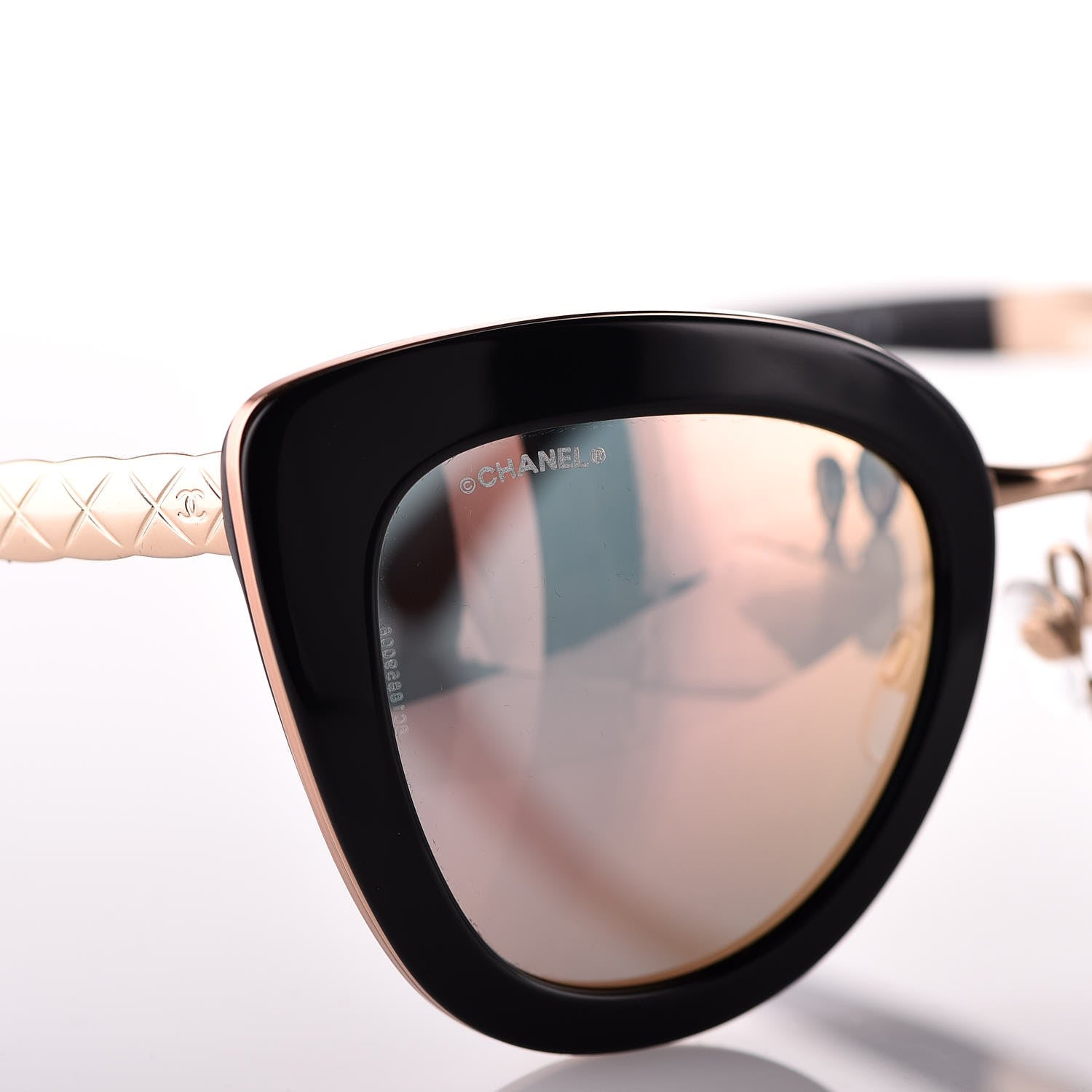 Chanel Cat Eye Quilted Sunglasses 5368 Black Pink 7 of 8