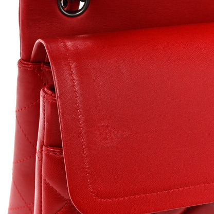Chanel Lambskin Quilted Jumbo Double Flap Red 10 of 17