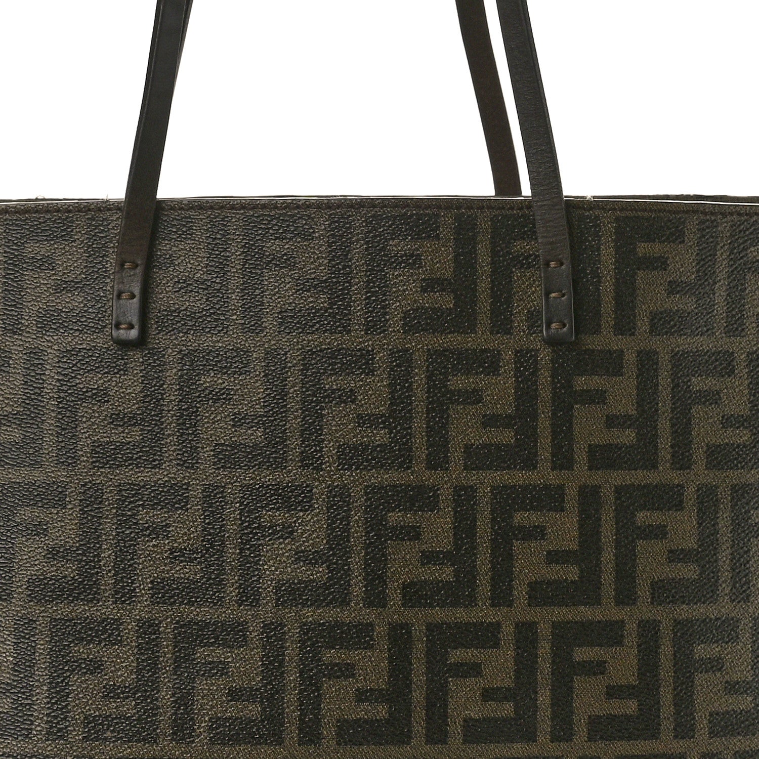 Fendi Zucca Spalmati Medium Roll Tote Tobacco Moro 8 of 19