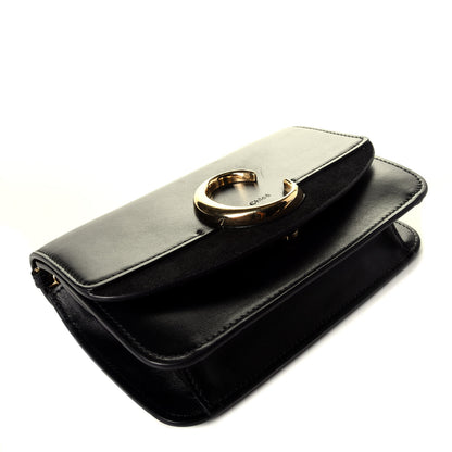 Chloe Calfskin Suede C Clutch With Chain Black 4 of 10
