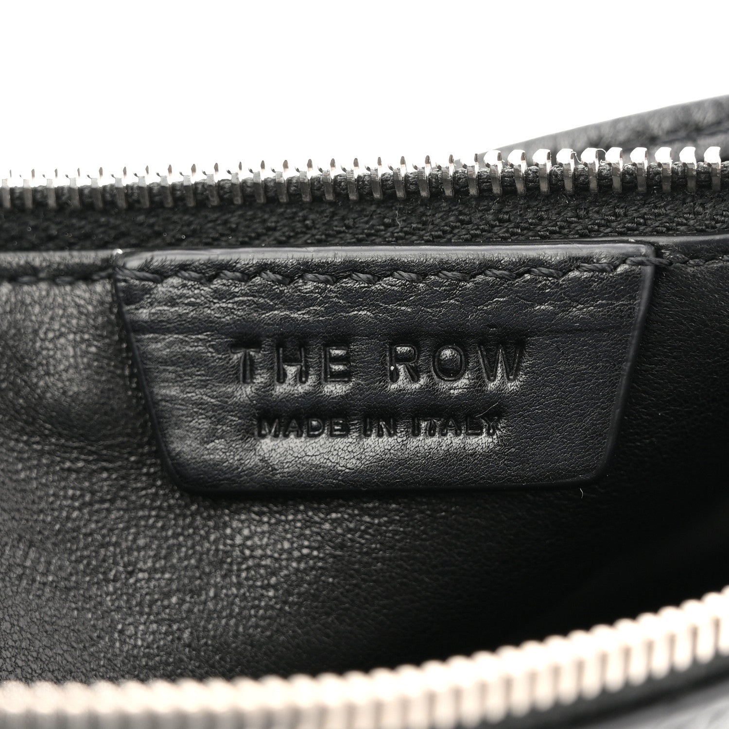 The Row Grained Calfskin Owen Pouch Black 12 of 12