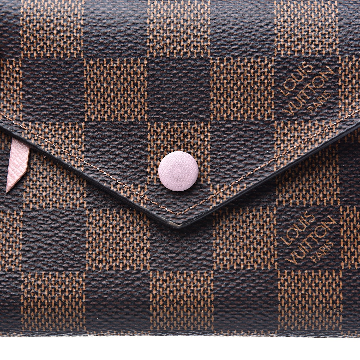 Louis Vuitton Damier Ebene Victorine Wallet Rose Ballerine 6 of 8