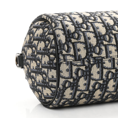 Christian Dior X KENNY SCHARF Oblique Canvas Embroidered Patches Roller Messenger Bag Charcoal 8 of 9