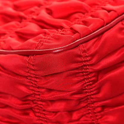 Prada Tessuto Nylon Gaufre Shoulder Bag Rosso 10 of 11