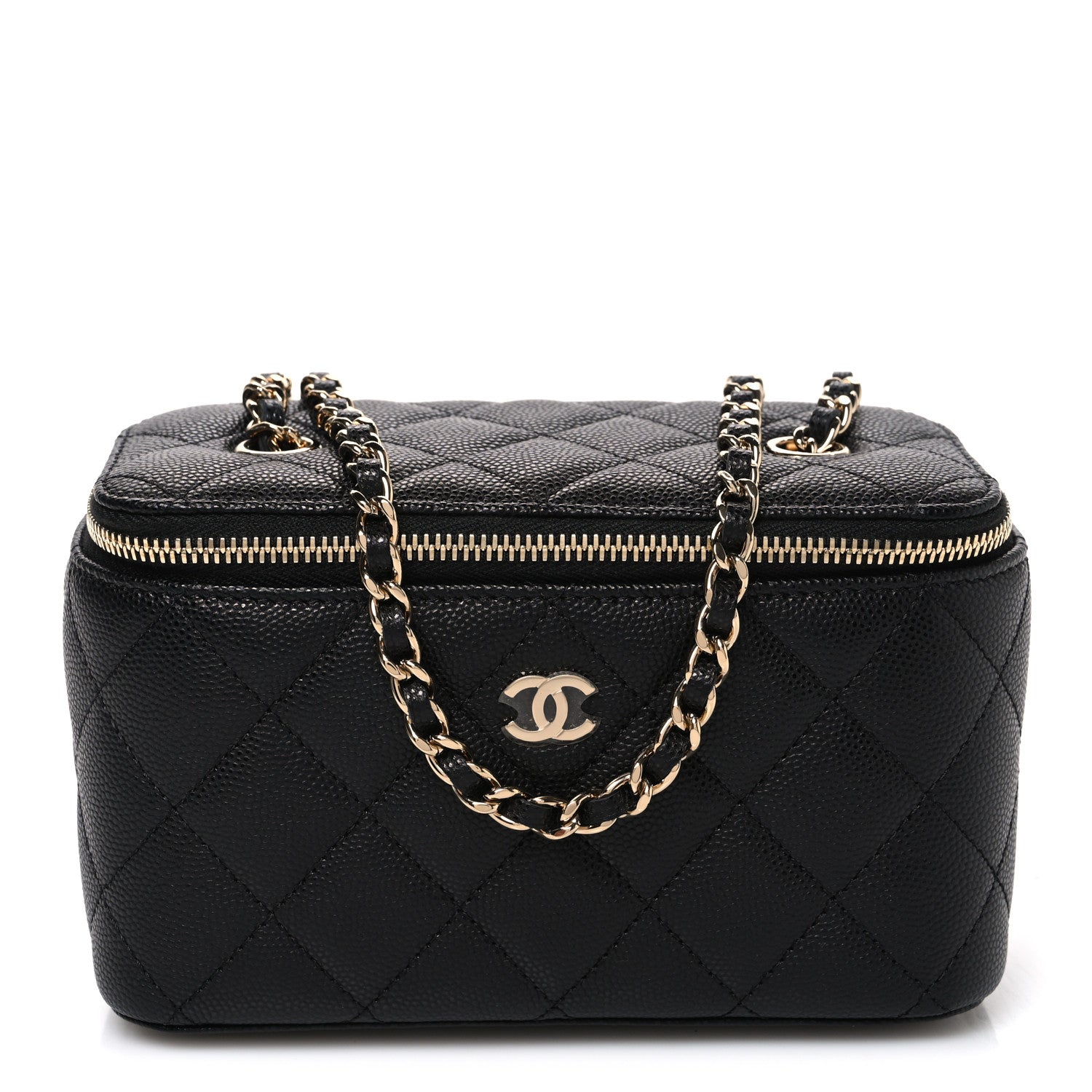 Chanel Caviar Quilted Small Vanity Case With Chain Black 1 of 10