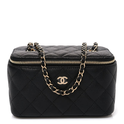 Chanel Caviar Quilted Small Vanity Case With Chain Black 1 of 10