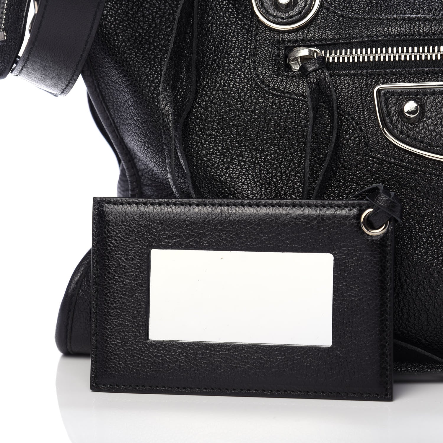 Balenciaga Chevre Silver Metallic Edge Hardware City Black 11 of 11